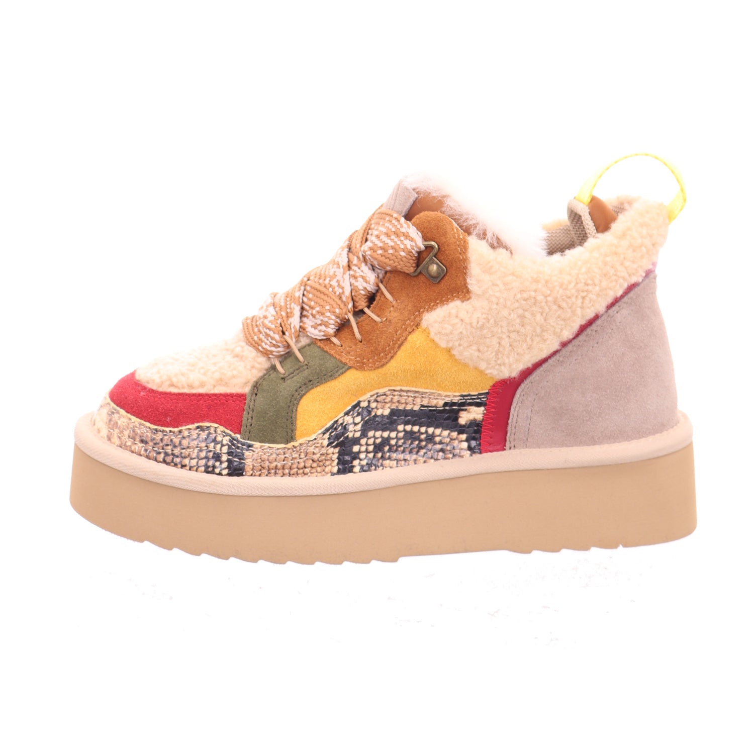 Miss Olivia MOON-18 Moon 18 - Snake stone Suede Cherry in Snake - Stone