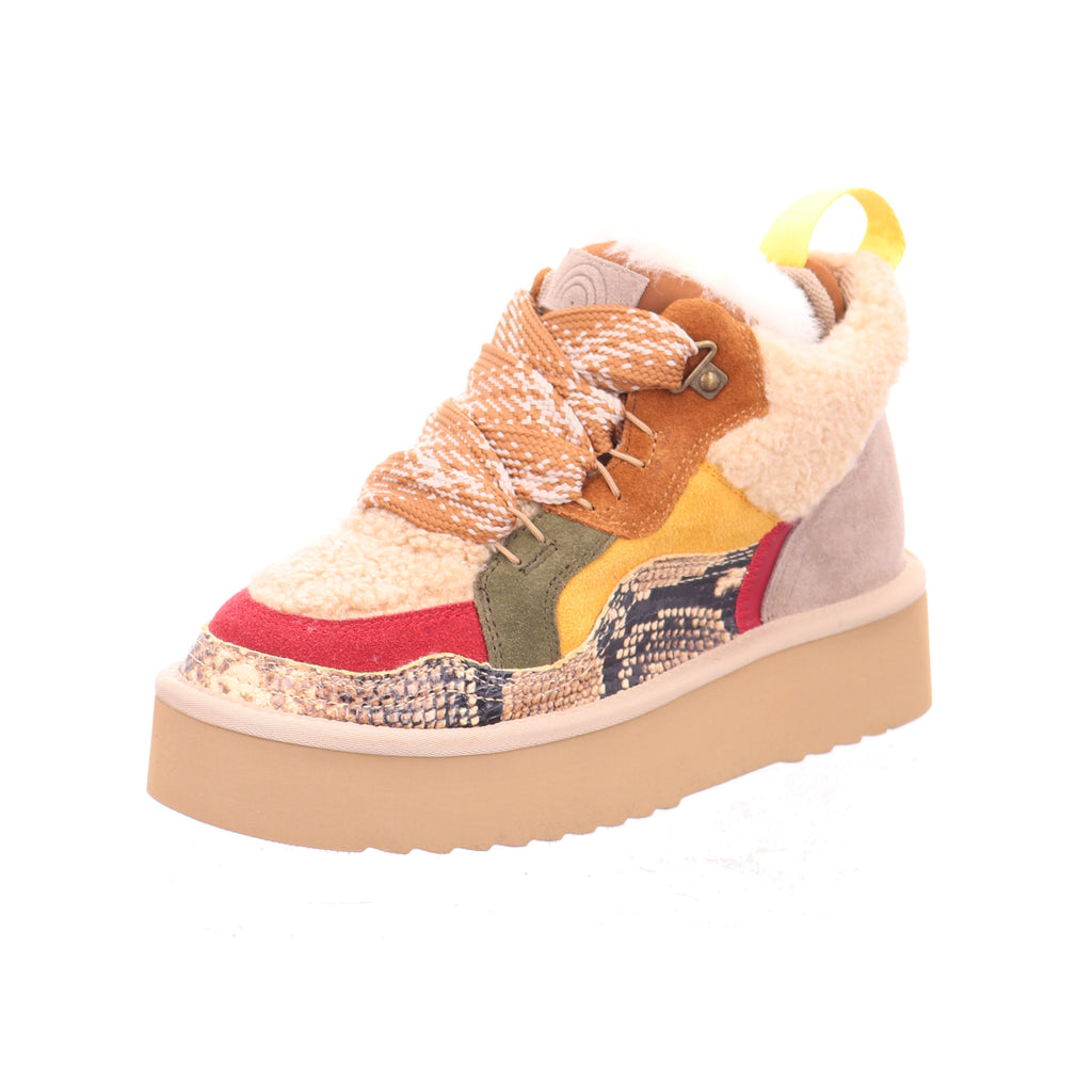 Miss Olivia MOON-18 Moon 18 - Snake stone Suede Cherry in Snake - Stone
