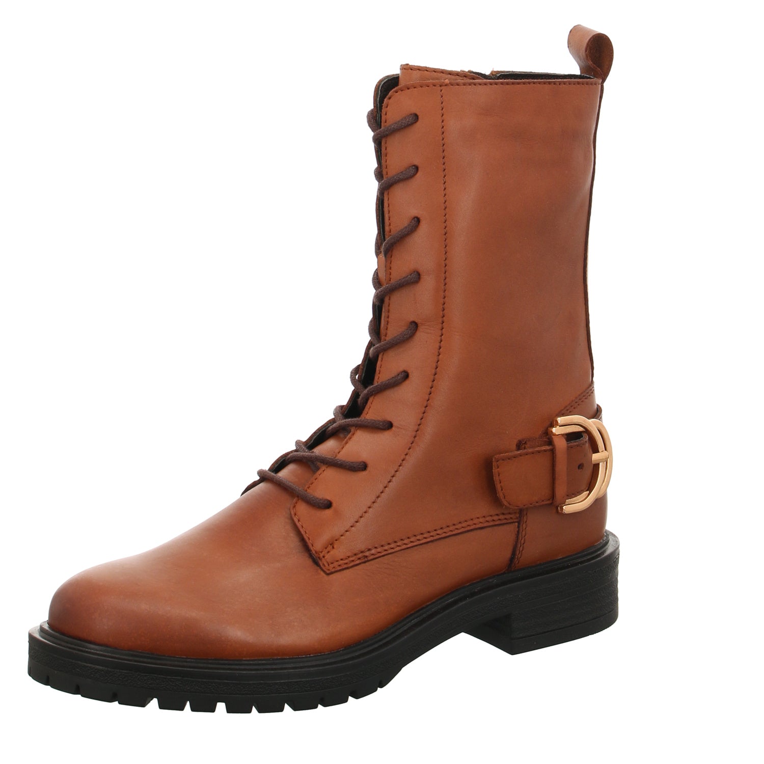 Poelman DUNGA 46 Schnürstiefelette in cognac