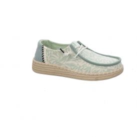 Wendy Espadrille Retro Palm Celadon Gree